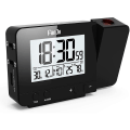 Miniatyrbild 1 av 5: Infactory Radioprojektionsväckarklocka: Projektionsradioväckarklocka, termo/hygrometer, 2 larmtider, USB-laddningsport (väckarklocka med