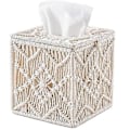 Miniatyrbillede 1 af 5: Servietboks Cover Boho R Firkantet Serviet H Med Perle Le Macrame Servietter Orga