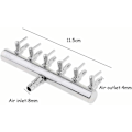 Miniatyrbillede 3 af 4: 4/8 mm akvarie luft splitter og 6 envejs checkventil til akvarie luft pumpe, akvarie luft flow splitter luft pumpe akvarie tilbehør