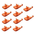 Miniatyrbillede 5 af 5: 10 stk. presenningsklemmer, kraftige låsegreb, teltfastgørelsesklemmer, poolpresenning, elastiksnor, bilstrammer, orange