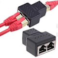 Miniatyrbillede 2 af 5: 1 til 2 porte hun RJ45 stik adapter netværksforlænger koblingssplitter