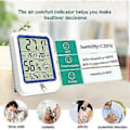 Miniatyrbild 3 av 5: LCD Elektronisk Digital Temperatur Luftfuktighet Mätare Termometer Hygrometer Bakgrundsbelysning Hem Inomhus Väderstation