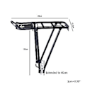 Miniatyrbilde 5 av 5: Ycle Rack Legering 50kg Sykkel Skivebrems Bagasjebrett For Sykler Sykkelhylle Sykling
