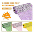 Miniatyrbild 4 av 5: 4 st 10 tum X 5 yard Mesh Ribbons Ap Mesh Ribbon R