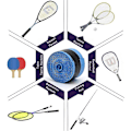 Miniatyrbillede 5 af 5: Tennis Racket Grips - Svedabsorberende og skridsikker grebstape til ketchere (10 stk.)