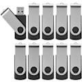 Miniatyrbillede 1 af 4: 32 GB USB-flashdrev, 32 GB USB 2.0-svingbare hukommelsespinde, jumpdrev, zipdrev til datasikkerhedskopiering, sort, 5-pak - sort