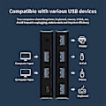 Miniatyrbilde 5 av 5: USB KVM Switch USB Delt Bryter 2 inn 4 ut for Laptop PC Tastatur Mus Skriver USB Switch Hub Adapter USB 3.0