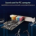 Pikkukuva 3 / 5: Pcie Äänikortti Pci-e X1 Cmi8738 Siru 32/64 Bit Äänikortti Stereo 5.1 Kanavainen Työpöytä Sisäänrakennettu Ääni