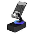 Miniatyrbilde 1 av 5: 3-i-1 Mobiltelefonholder, Audio Powerbank, Bluetooth Samtalehøyttaler, Multifunksjonell Sammenleggbar Roterende Skrivebordsholder, Svart