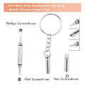 Pikkukuva 2 / 5: 3in1 Mini Alloy Ruuvimeisseli Avaimenperä Kello Lasit Korjaustyökalu