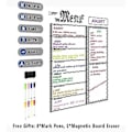 Miniatyrbild 5 av 5: A3 Magnetisk Whiteboard-ark För Kökskyl Multipurpose Kyl Veckovis Whiteboard Kalender För