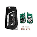Miniatyrbillede 3 af 5: Keydiy B13-2+1 Fjernbetjening Bilnøgle Universal 3 Knapper Kompatibel med Style Kompatibel med Kd900
