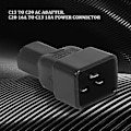 Miniatyrbillede 2 af 5: Beige Farve Iec 320 C13 Til C20 Ac Adapter, Iec 15a Til 10a, 16a Til 10a Ac Konverter, c20 16a Til C13 10