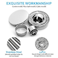Miniatyrbilde 3 av 5: 12 stk. runde kakeformere i rustfritt stål, metallringer for deig, fondant