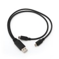 Miniatyrbilde 5 av 5: Bærbar USB hann til universell mikro USB dobbel hann Y-adapter splitterkabel