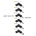 Miniatyrbillede 3 af 4: 9V Type C Hun Til DC Stik Konverter Adapter Oplader til Laptop Router