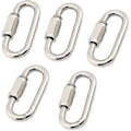 Miniatyrbilde 3 av 4: M6 Rustfritt Stål Hurtigkobling D Form Snap Krok Kjedelenker 5stk Hy