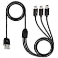 Miniatyrbillede 1 af 5: USB2.0 Type-A Han til 3 Mini USB Han 5pin Data Oplader Kabel 480Mbp Synkroniserings Strømkabel Splitter 3 i 1 1M