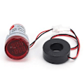 Miniatyrbillede 3 af 5: Strømsignalindikator Universal 2-Display Rund Lampe Lys 60~500V AC AD16-22DVARød