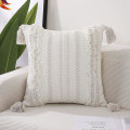 Miniatyrbilde 3 av 3: Bomulls Boho Lumbar Dekorative Pynteputer Trekk, Håndvevd Tuftet Og Dusket Pynteputer Trekk, For Sofa Seng, Soverom Og Stue