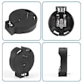 Miniatyrbillede 5 af 5: 2 stk. CR2450 Knapcelle Batteri Sokkel Holder Kabinet 2 Ben Sort