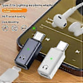 Pikkukuva 5 / 5: Kuulokekaapelin muunnin USB C uros - 8-nastainen naaras audioadapteri 15:lle, Type C -matkapuhelin valkoinen