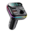 Pikkukuva 1 / 5: Bluetooth-sovitin autoon FM-lähetin autoadapteri Type-c Pd+qc3.0 Nopea USB-laturi, Hands Free C