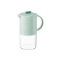 Miniatyrbillede 1 af 5: Bærbar glaskande med låg, køkkenkaffekande med håndtag, kaffe-tekedel, kaffe-tesæt, 1800 ml, lysegrøn