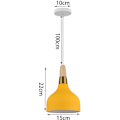 Miniatyrbilde 4 av 4: Moderne nordiske pendel taklampe gul justerbar hengelampe for kjøkken bar kafé 2 stk