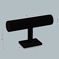 Miniatyrbillede 4 af 5: Sort Fløjl Armbånd Display Stativ T Bar Smykkestativ Halskæde Opbevaringsholder Armring Ankelkæde Organizer Til Kvinder Mænd Piger