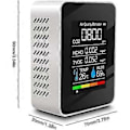 Miniatyrbilde 2 av 5: Luftkvalitetsdetektor Multifunksjonell Karbondioksid Co2 Tester Tvoc Hcho Verdi Elektrisitetsmengde