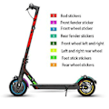 Miniatyrbillede 2 af 5: 1 Sæt Reflekterende Klistermærker Scooter Komplet Sæt Klistermærker Til Max G30 Kickscooter Foldbare Klistermærker (gul)