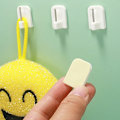 Miniatyrbild 3 av 5: 24-pack självhäftande krokar, gardinkrokar för gardinstänger, ingen borrning, för fönster badrum kök, 2,4 x 1,7 cm-DENUOTOP