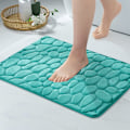 Miniatyrbillede 1 af 5: Antiskrid bademåtte 60x90cm Indendørs dør måtte Memory skum Entré tæppe til badeværelse Badekar Køkken Grøn