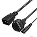 Miniatyrbillede 2 af 5: 1 stk. IEC C20 Han til C7 + EU4.8MM Hun Splitter Adapter Kabel Ledning C20 Splitter