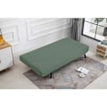 Miniatyrbilde 3 av 5: Armløs Sofa Deksel, Sammenleggbar Stretch Sofa Seng Clic Clac Sofa Deksel 3 Seater Beskytt Jacquard Sofa Deksel (Olivengrønn) L