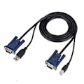 Miniatyrbild 5 av 5: 1,5 m USB 2.0 KVM-switchkabel Multifunktionell kabel bekväm för PC-dator
