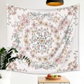 Pikkukuva 4 / 5: Bohemian Tapestry Mandala Kukka Seinävaatteet, Koristeellinen Seinävaate Makuuhuoneeseen 78,7 Tuumaa X 59,1 Tuumaa