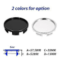 Miniatyrbilde 2 av 5: 4 stk. 55 mm Bilhjul Senterkopper Nav Dekk Felg Nav Kopp Deksel Universal ABS