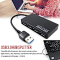 Miniatyrbild 5 av 5: USB 3.0 Hub 4 Port Höghastighets Expans Splitter