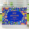 Miniatyrbilde 2 av 5: 2 stk. Skrivebordskalender, 12 måneders skrivebordskalender, oppbrettbar, med blanke sider