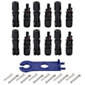 Miniatyrbilde 1 av 4: 12 stk. Solcellepanelkobling IP67 Kobberfortinnede pinner Hann- og hunnkoblingssett for industri 1500V 30A