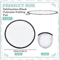 Miniatyrbillede 3 af 5: 5 stk. Foldbare Flyvende Diskus Vifter 25 cm Sublimationsvifter Polyester Sort Kant Foldbar Viftesæt med Taske til Sort