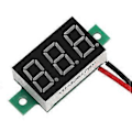 Miniatyrbillede 2 af 4: 5 stk. Gul 0,36 tommer Digitalt LED Panel Voltmeter To Tråds DC Volt Meter Spændingsovervågning