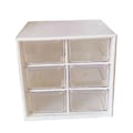 Miniatyrbillede 2 af 5: Skrivebordsskuffe Organizer Boks 6 Skuffe Multi Funktionel Kosmetik Opbevarings Organizer Etui