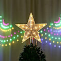 Pikkukuva 4 / 5: Joulukuusen latva 10 LED-valolla, paristokäyttöinen - 18 x 22 cm