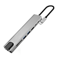 Miniatyrbild 1 av 5: Usb C Hub Typ C 3.0 Till 4k Adapter Med Rj45 Etet Sd/tf För PC Laptop Dator Hub