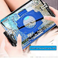 Miniatyrbillede 5 af 5: Kompatibel med Pubg Controller Seks Finger Pubg Mobil Trigger Gamepad Grip L R Fire Aim Button Joys