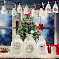 Miniatyrbillede 1 af 4: Julekalenderposer, Gaveposer DIY Jule Nedtælling Juledekorationer Til Væg Hjem