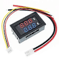 Miniatyrbillede 4 af 4: Huamade DC 0-100V 10A Digital Voltmeter Amperemeter Dobbelt Display Spændingsdetektor Strømmåler Panel Amp Volt Måler 0.28\" Rød Blå LED